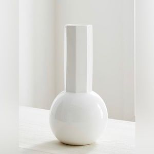West Elm Hand Crafted Porcelain White Vase